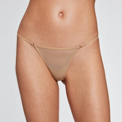 Fine Mesh Thong Fawn