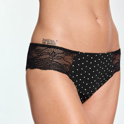 Smooth Lace Bikini Noir Dot